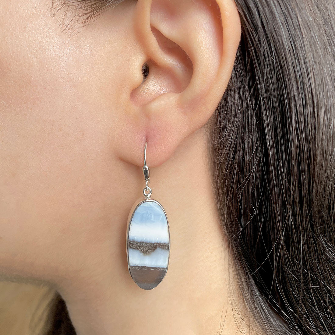 Blue Opal Earring-(BLO-E-22.)