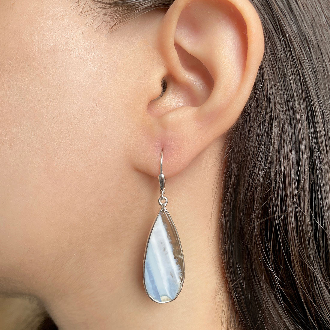 Blue Opal Earring-(BLO-E-25.)