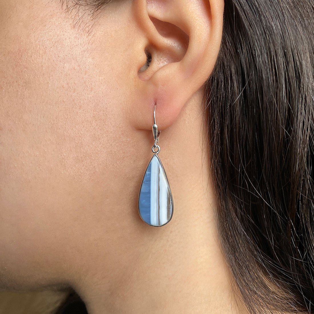 Blue Opal Earring-(BLO-E-3.)