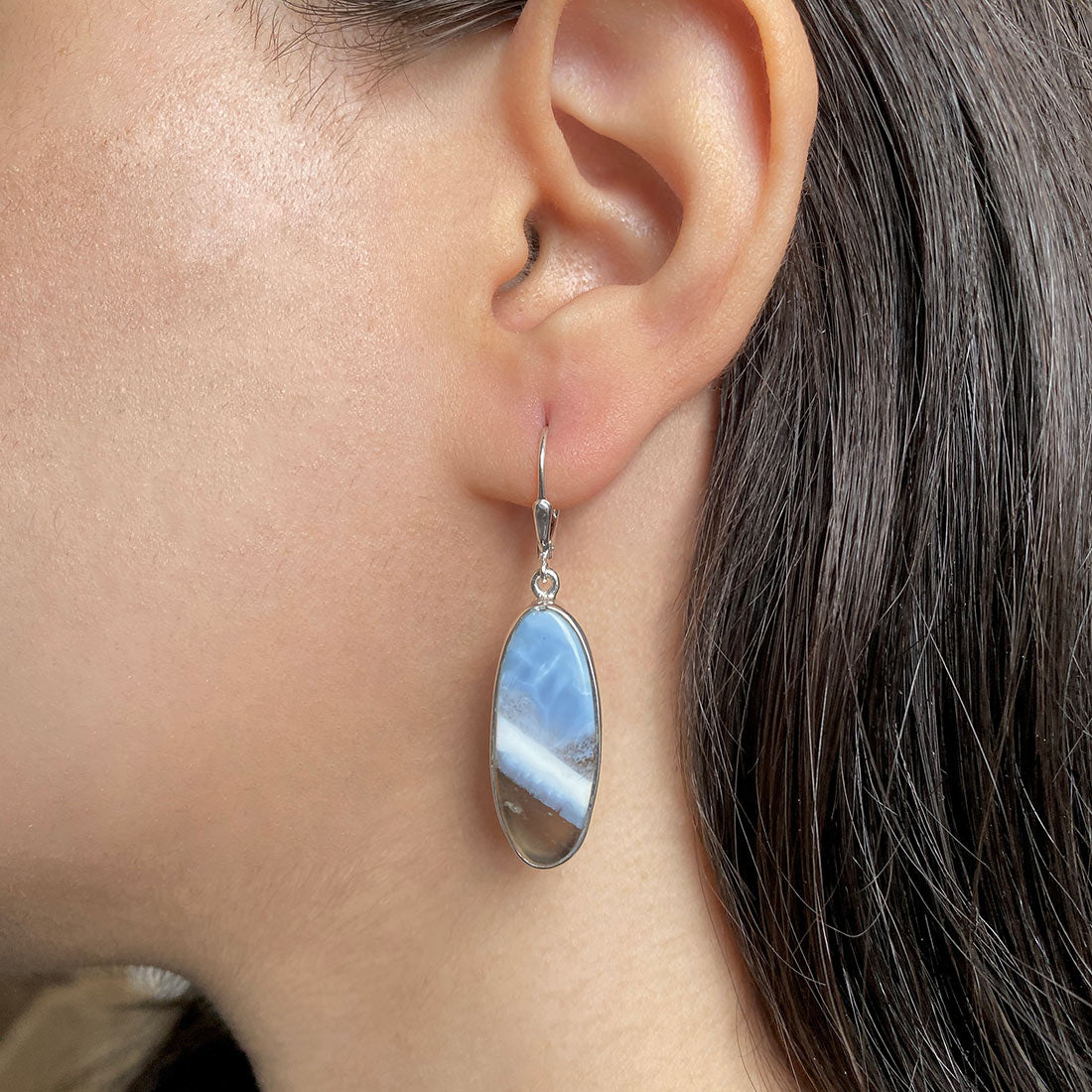 Blue Opal Earring-(BLO-E-4.)