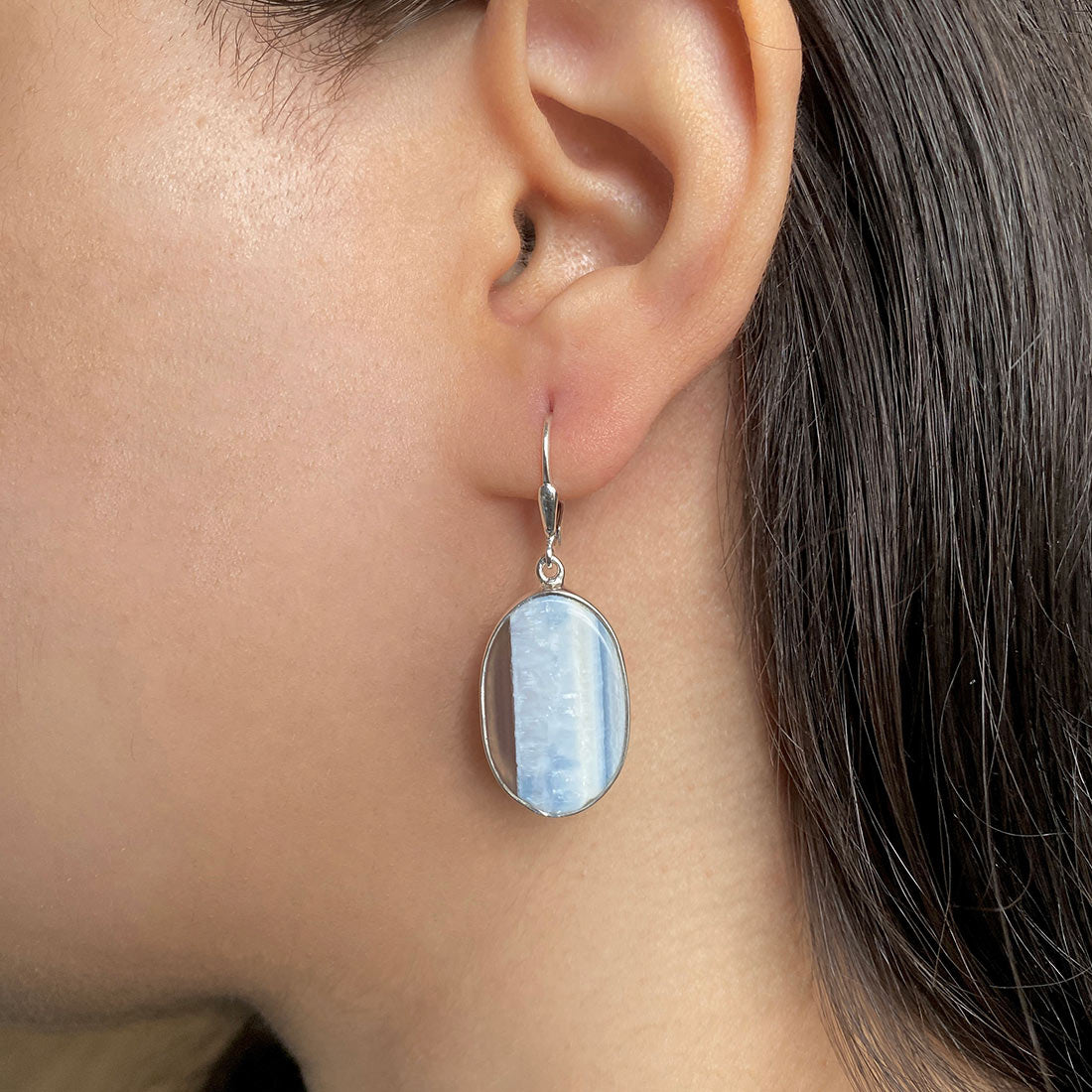 Blue Opal Earring-(BLO-E-5.)