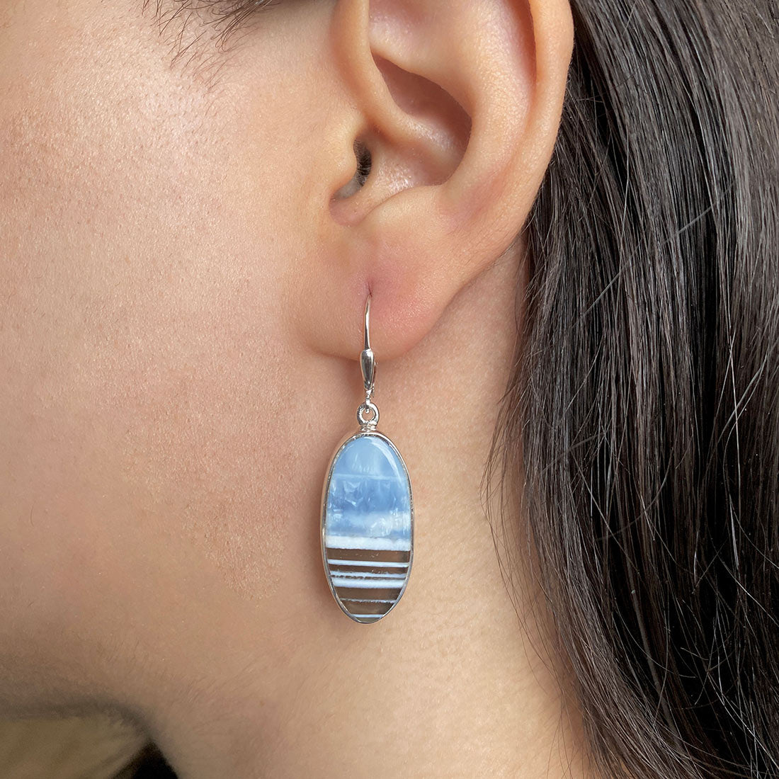 Blue Opal Earring-(BLO-E-6.)