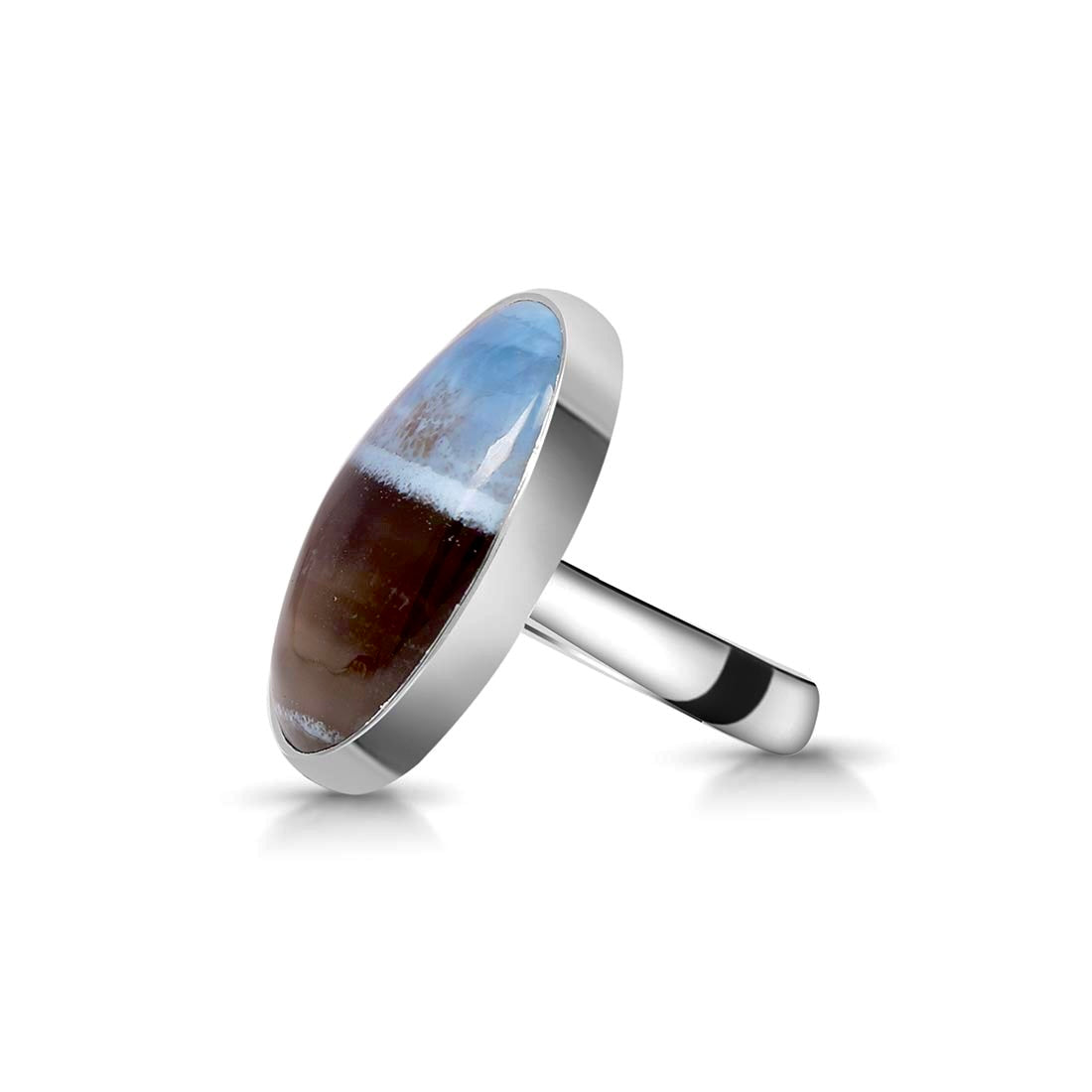 Blue Opal Adjustable Ring-(BLO-R-1.)