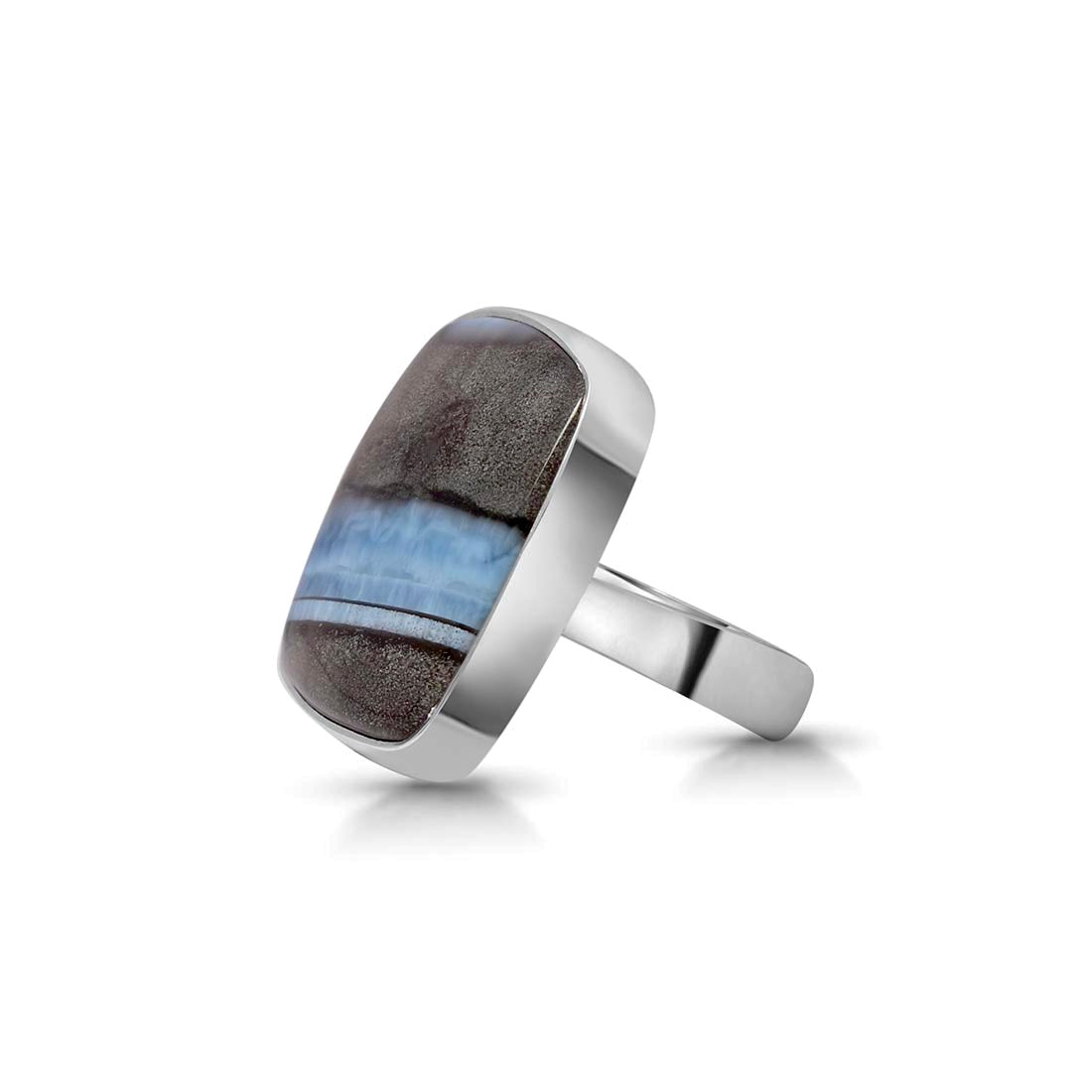 Blue Opal Adjustable Ring-(BLO-R-12.)