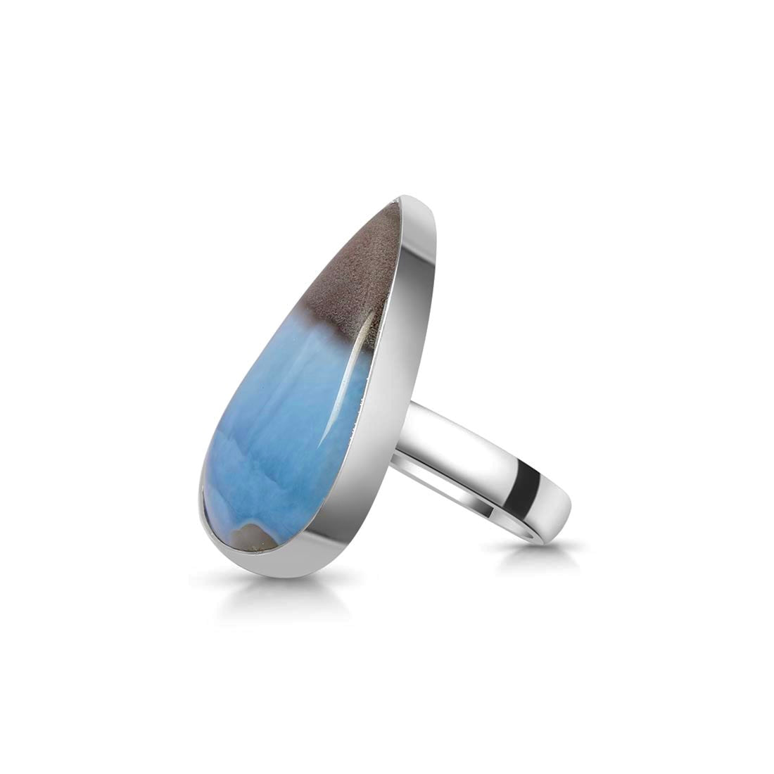 Blue Opal Adjustable Ring-(BLO-R-15.)