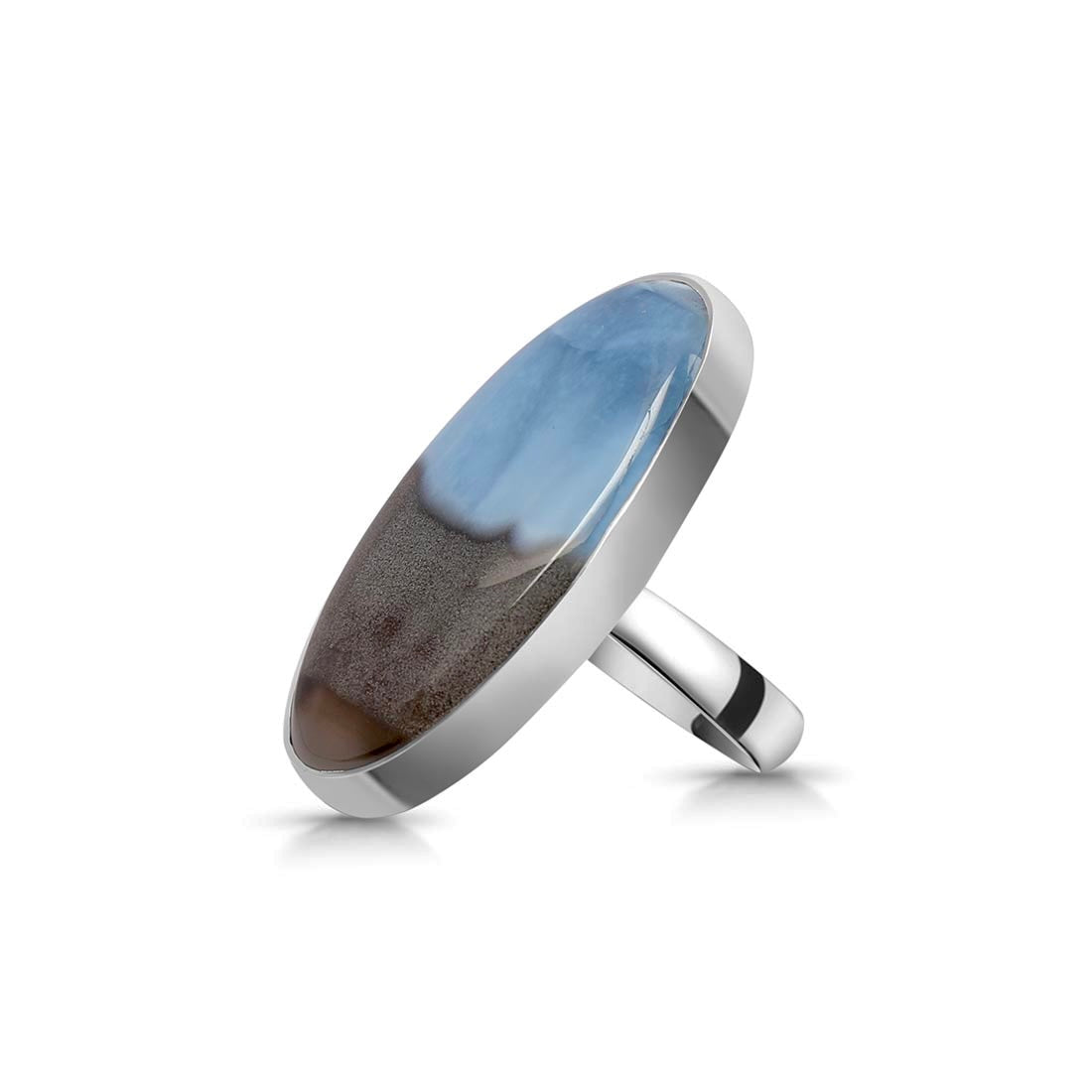Blue Opal Adjustable Ring-(BLO-R-23.)