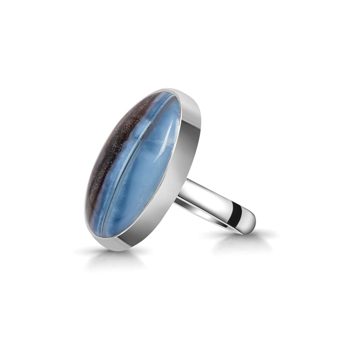 Blue Opal Adjustable Ring-(BLO-R-3.)