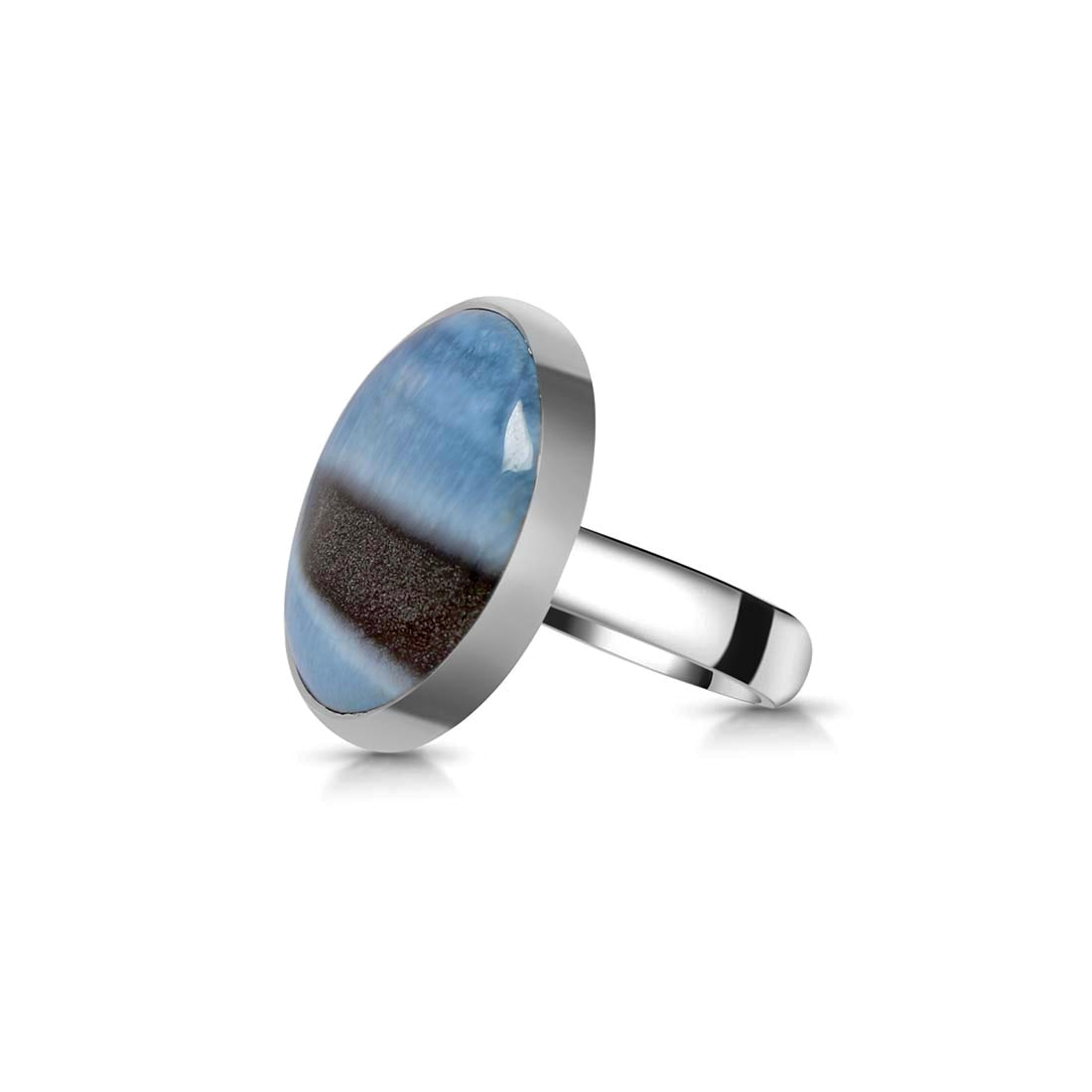 Blue Opal Adjustable Ring-(BLO-R-5.)