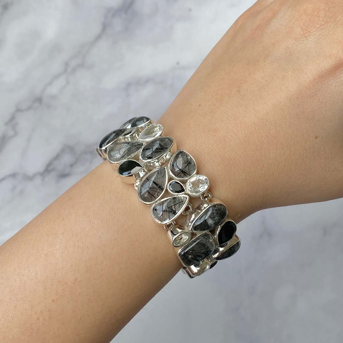 Black Rutile Bracelet-(BLR-B-1)