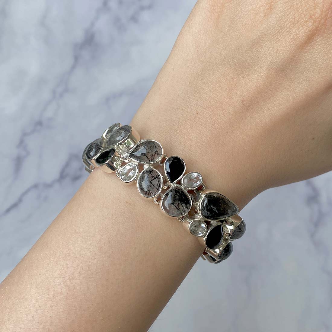 Black Rutile Bracelet-(BLR-B-2)