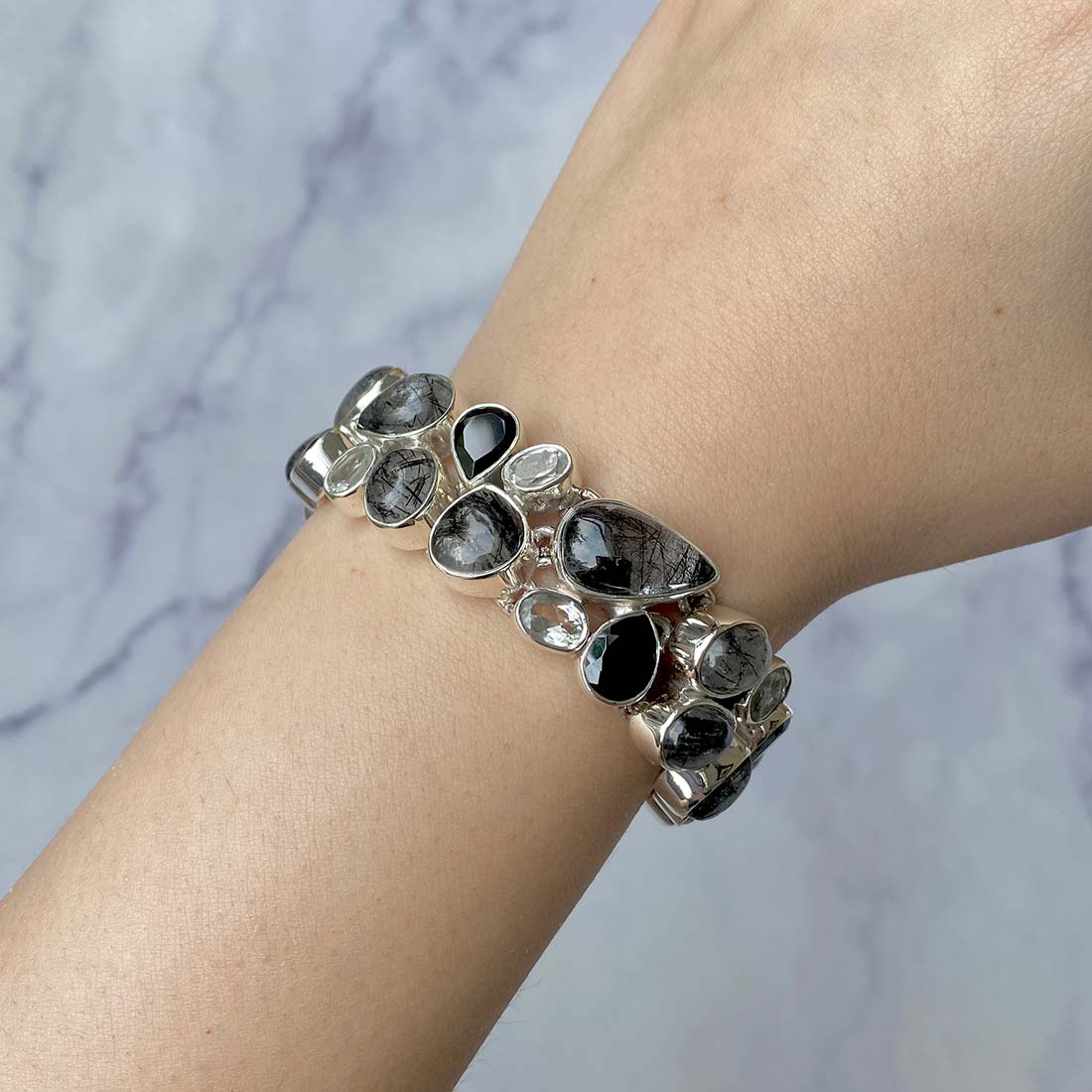 Black Rutile Bracelet-(BLR-B-2)