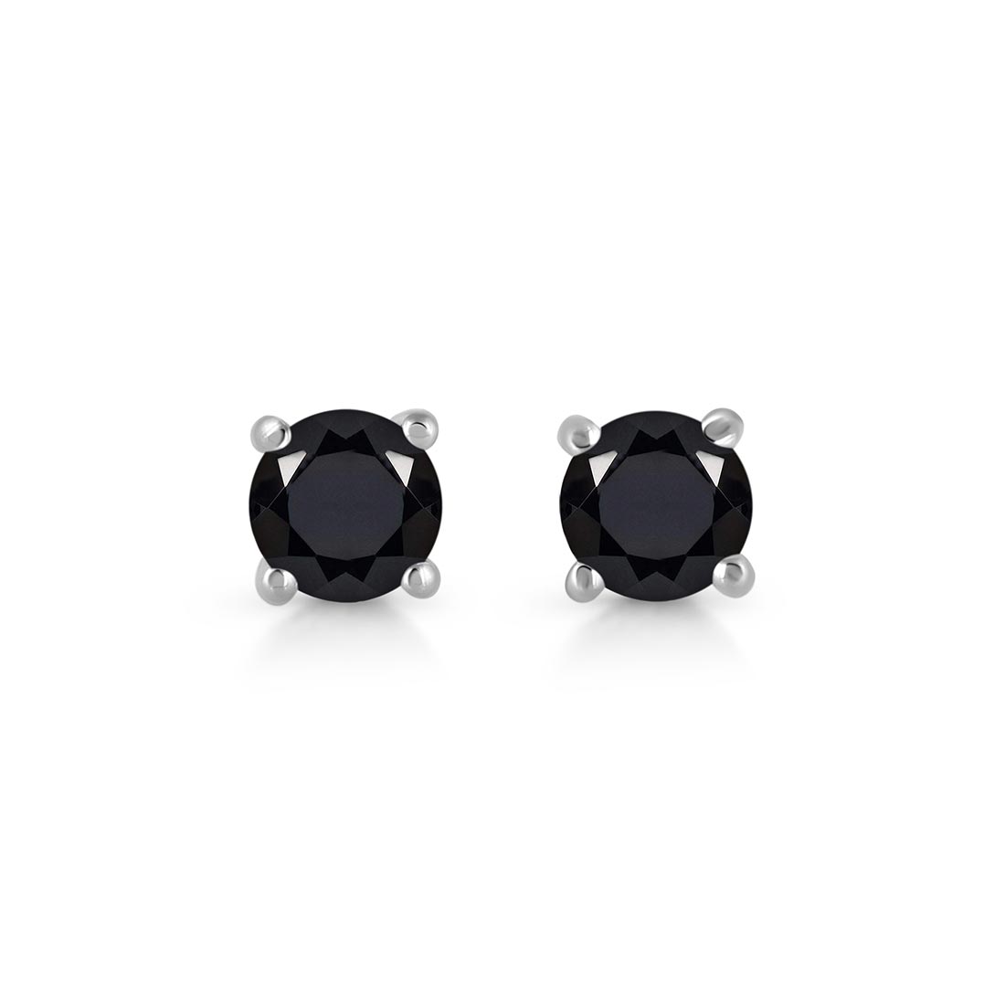 Black Tourmaline Stud Earring-(BLS-SE-1321.)