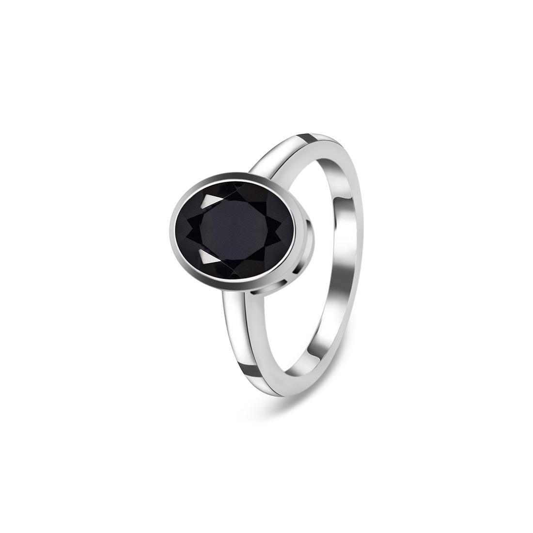 Black Tourmaline Ring-(BLS-SR-1623.)