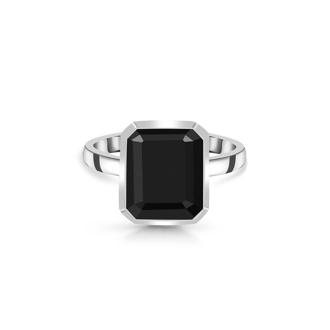 Black Tourmaline Ring-(BLS-SR-1752.)