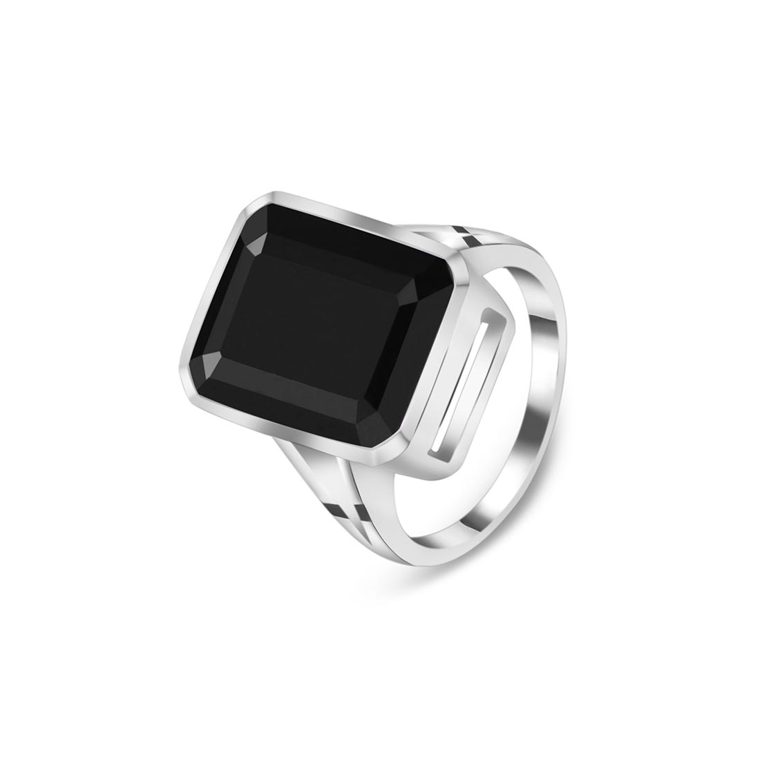 Black Tourmaline Ring-(BLS-SR-1847.)