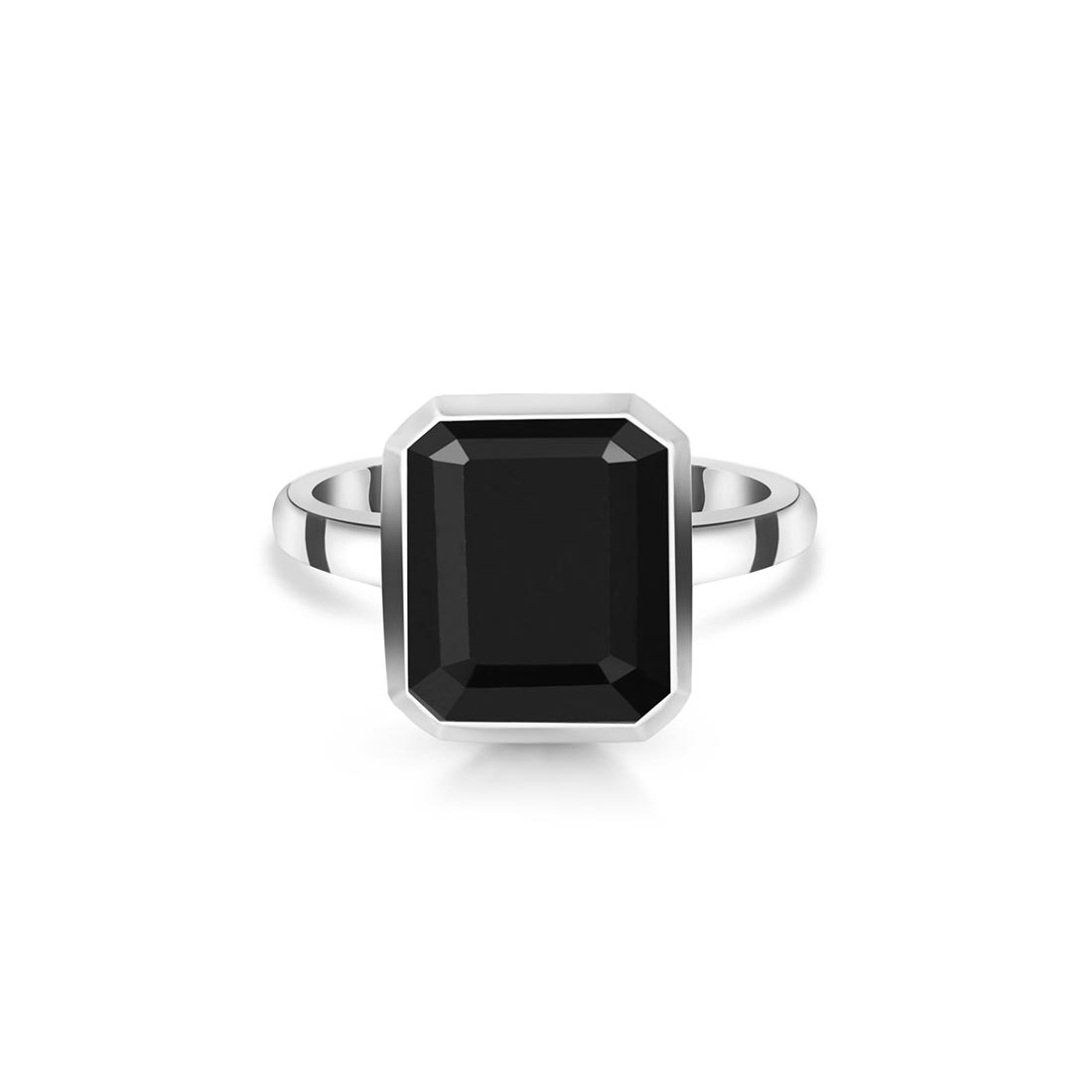 Black Tourmaline Ring-(BLS-SR-1927.)