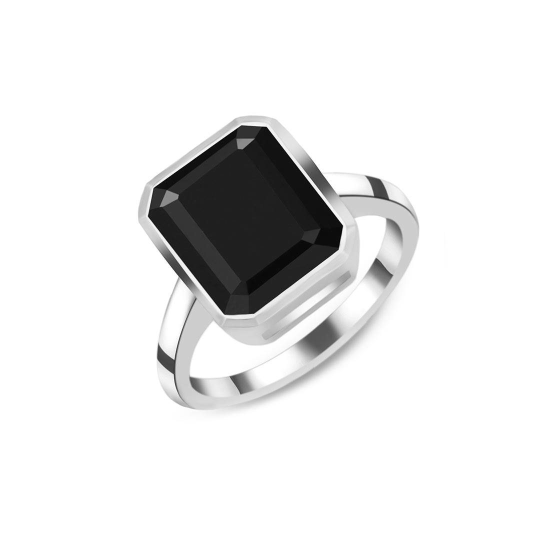 Black Tourmaline Ring-(BLS-SR-1927.)