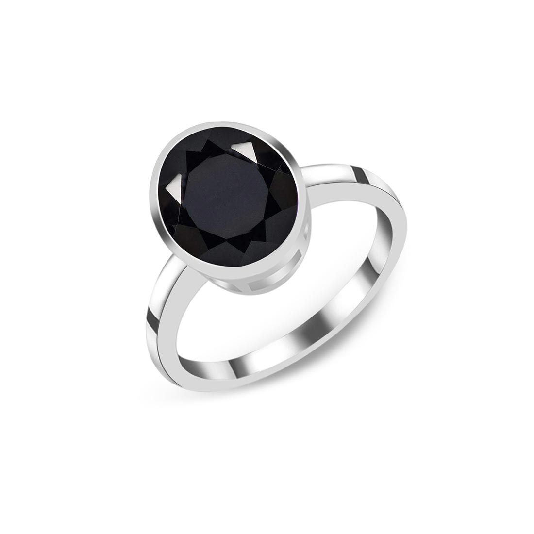 Black Tourmaline Ring-(BLS-SR-2368.)