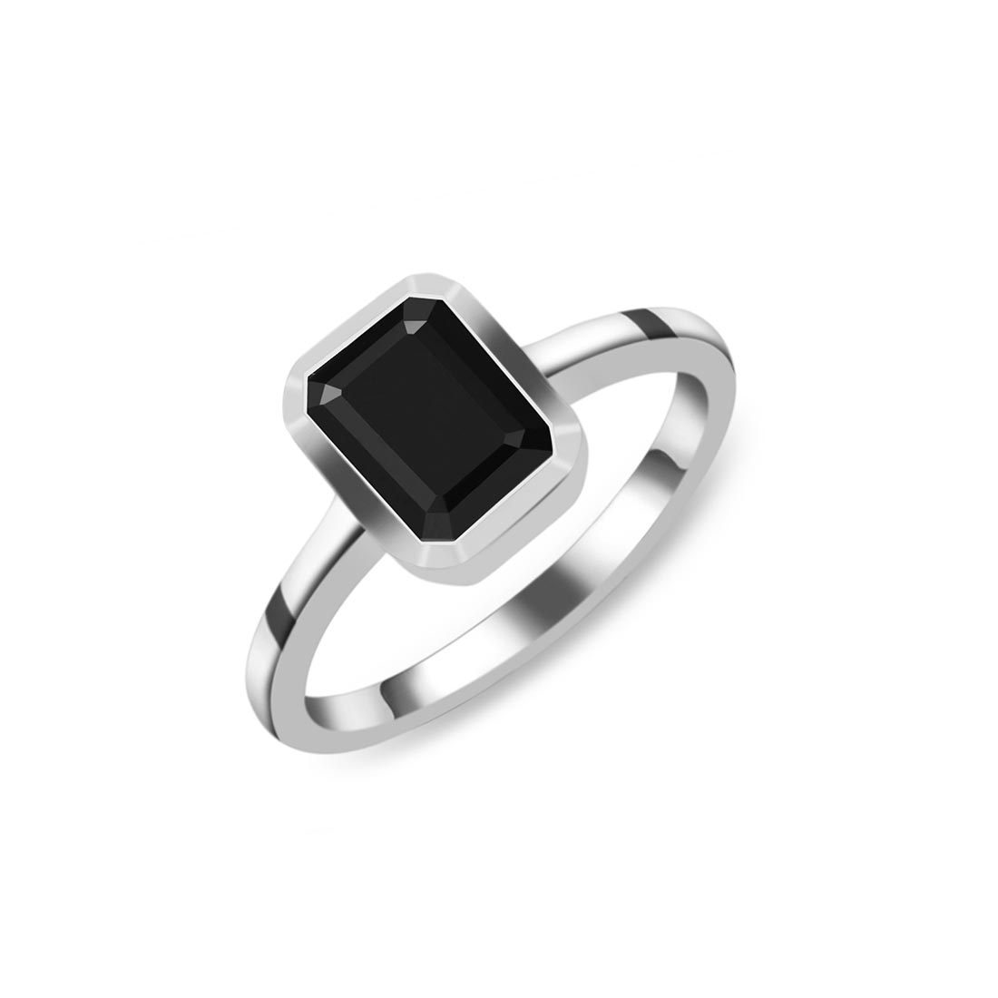 Black Tourmaline Ring-(BLS-SR-246.)