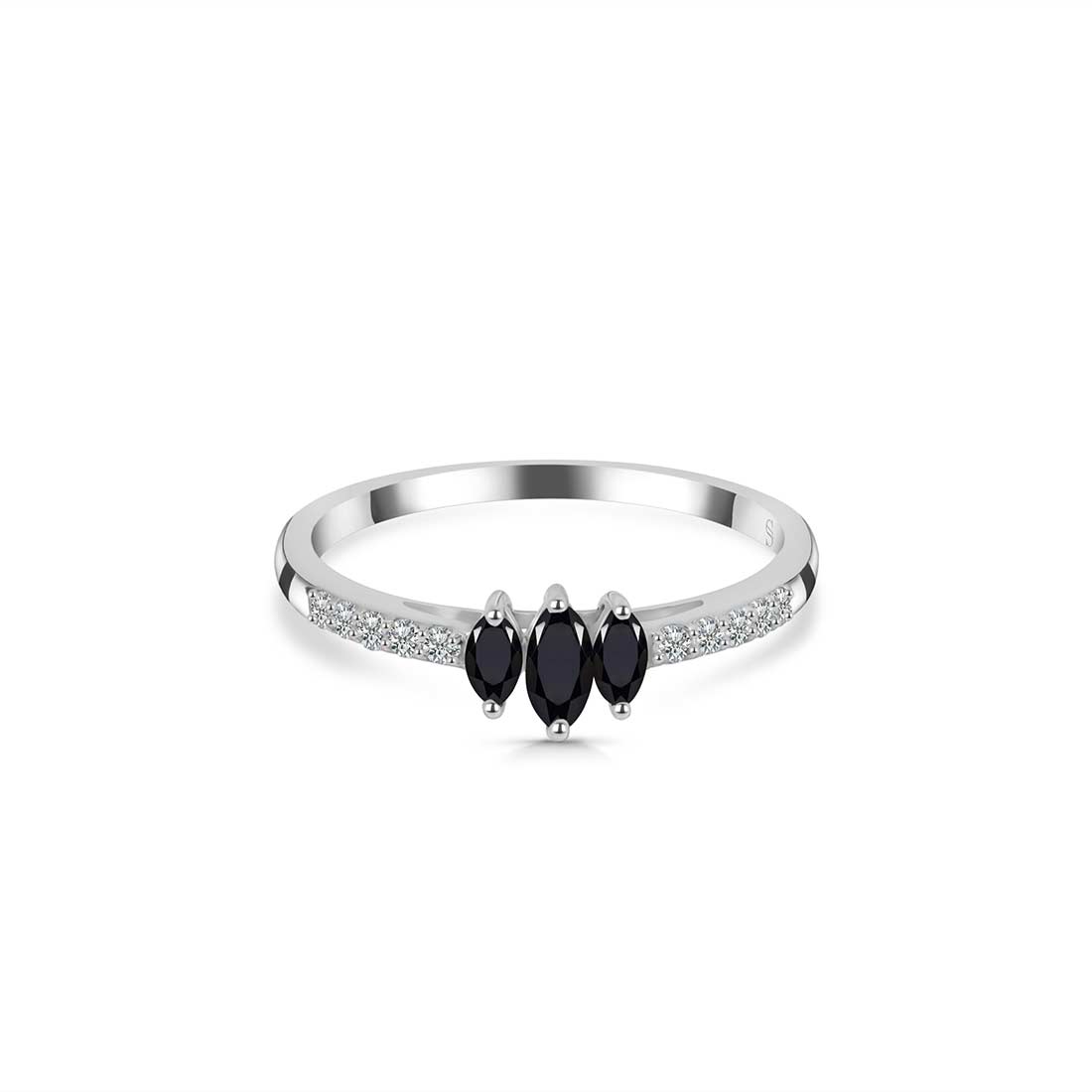 Black Tourmaline Ring-(BLS-SR-2540.)