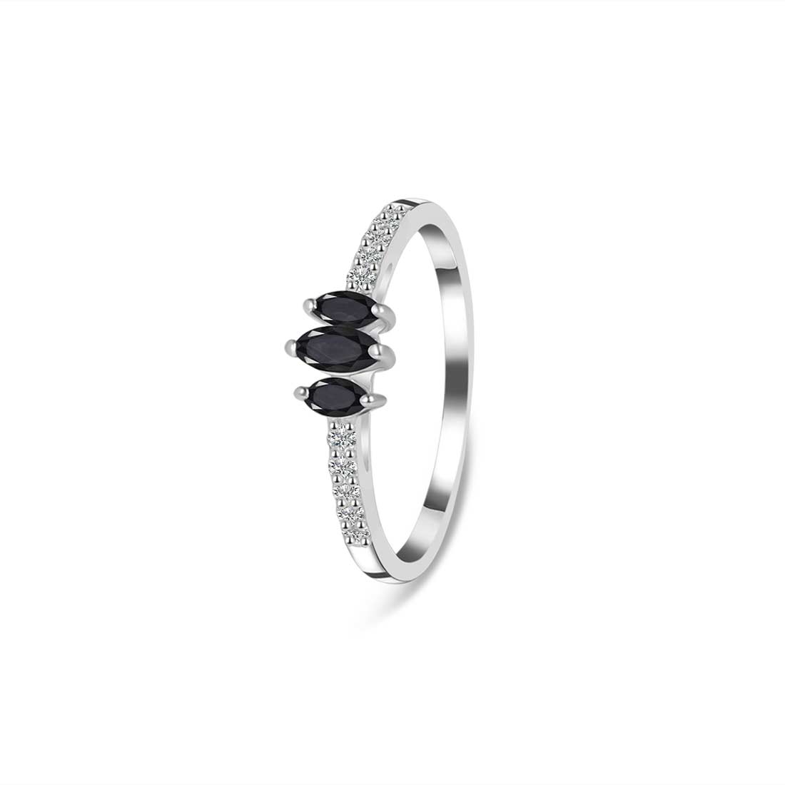 Black Tourmaline Ring-(BLS-SR-2540.)