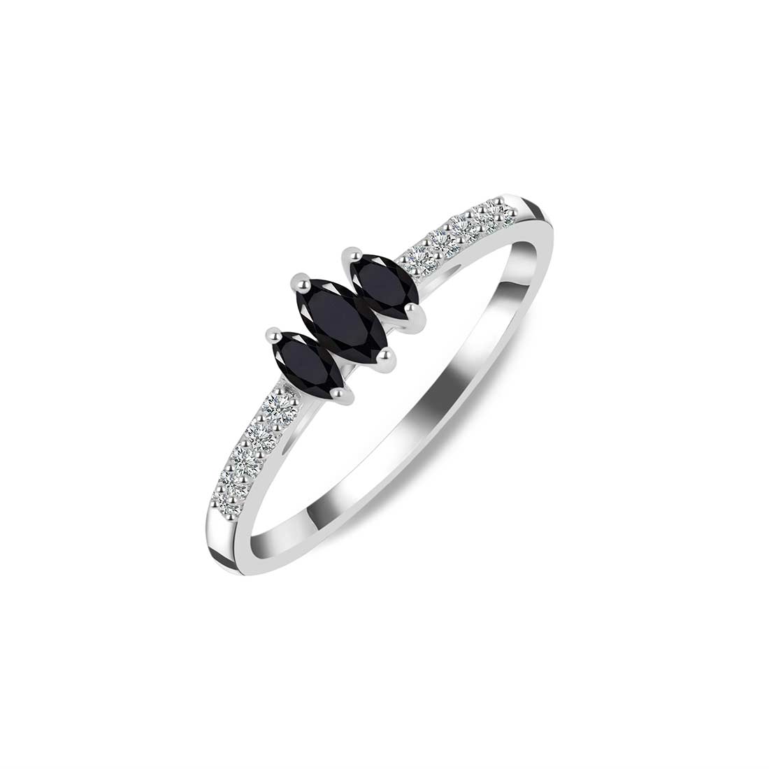 Black Tourmaline Ring-(BLS-SR-2540.)