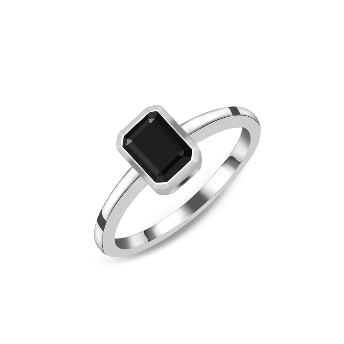 Black Tourmaline Ring-(BLS-SR-2765.)