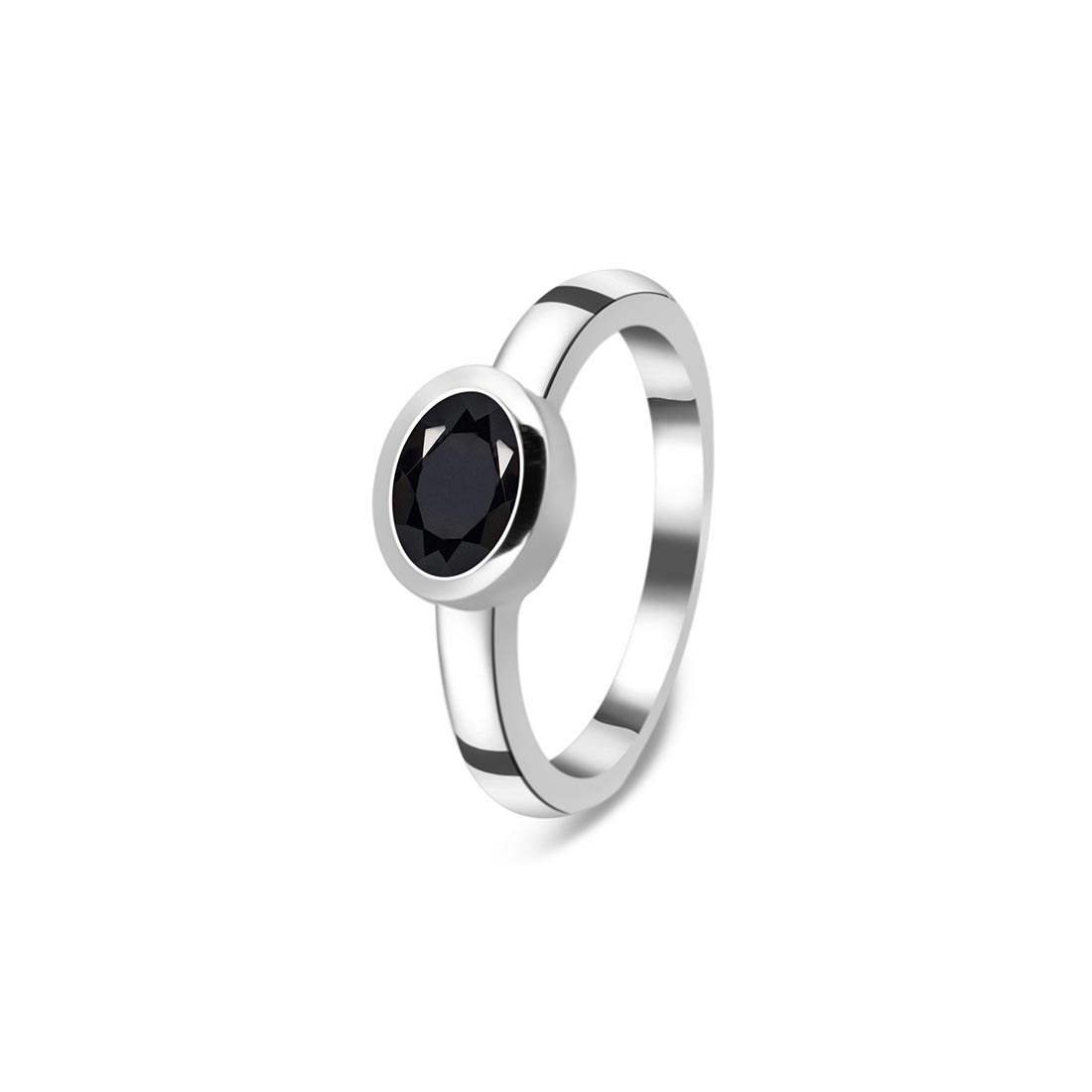 Black Tourmaline Ring-(BLS-SR-4026.)