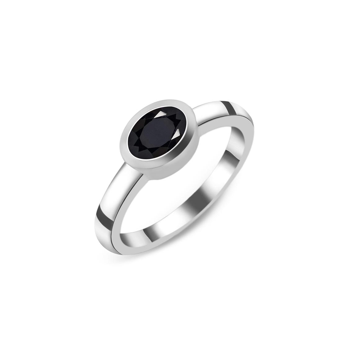 Black Tourmaline Ring-(BLS-SR-4026.)