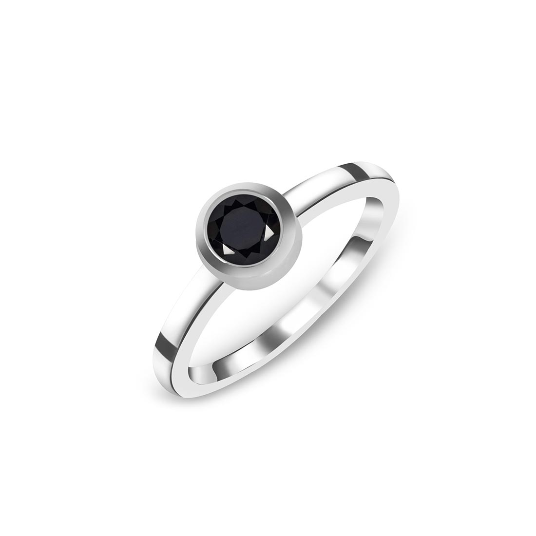 Black Tourmaline Ring-(BLS-SR-4029.)