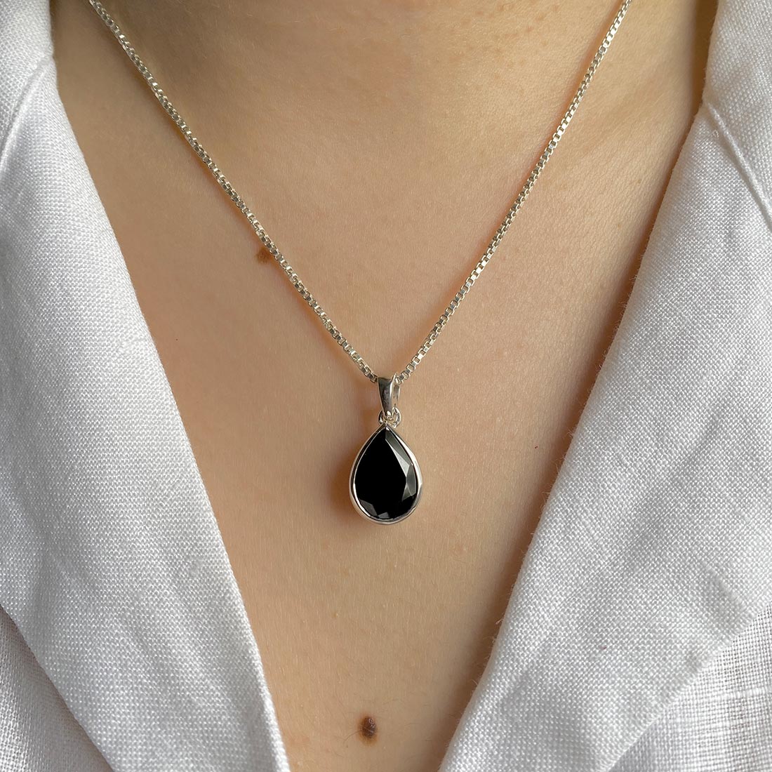 Black Tourmaline Pendant-(BLS-SP-470.)