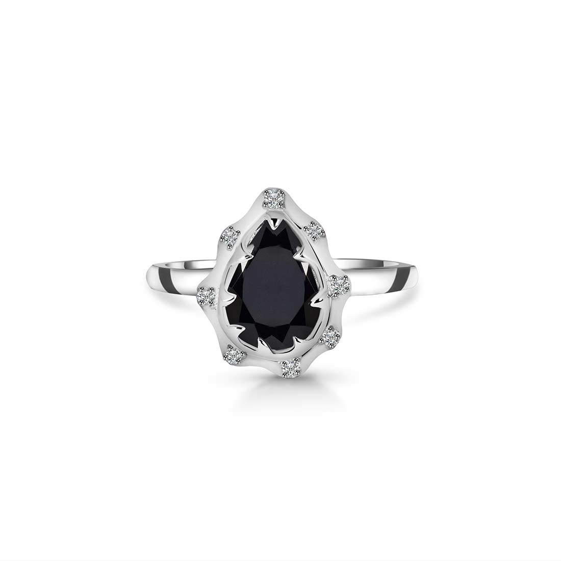 Black Tourmaline Ring-(BLS-SR-369-W.)