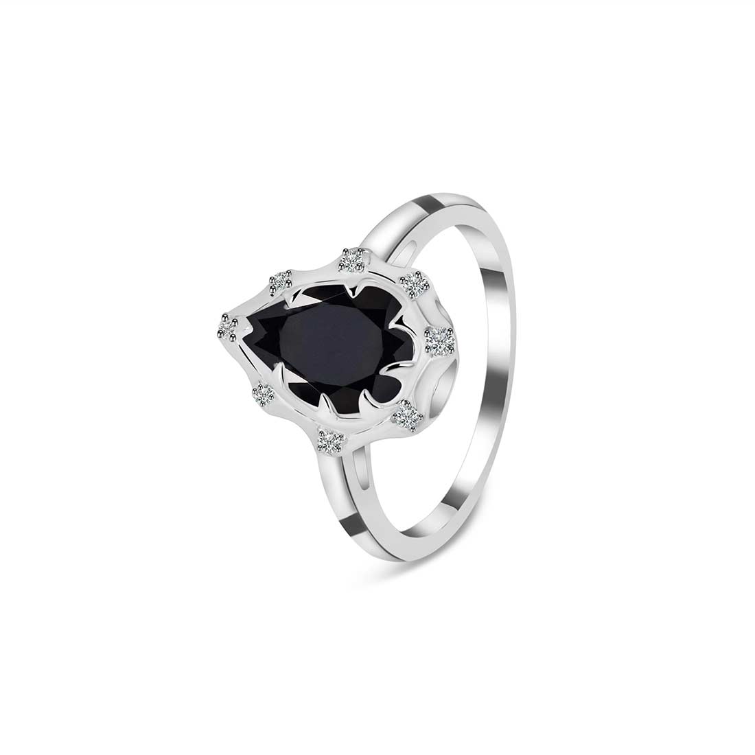 Black Tourmaline Ring-(BLS-SR-369-W.)