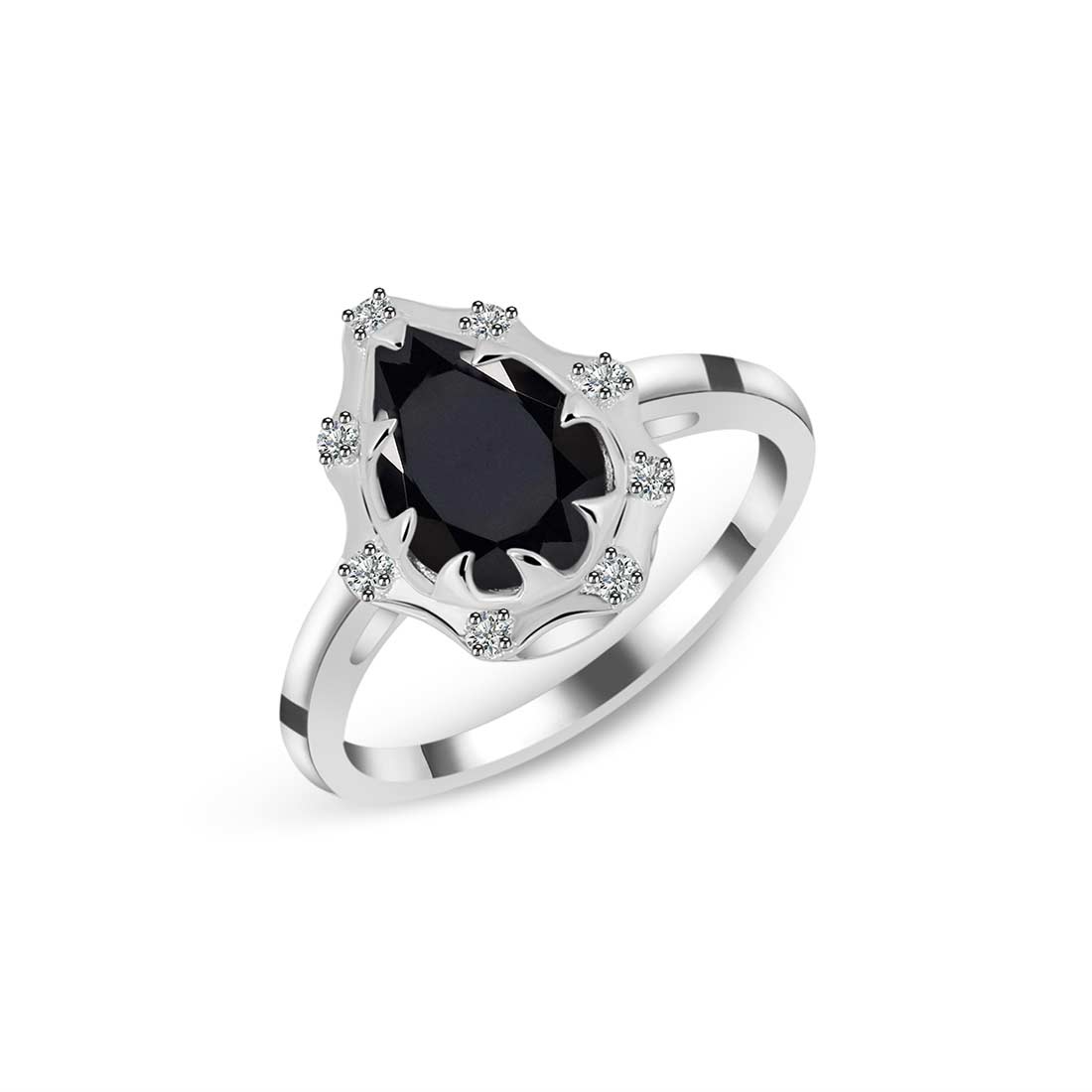 Black Tourmaline Ring-(BLS-SR-369-W.)