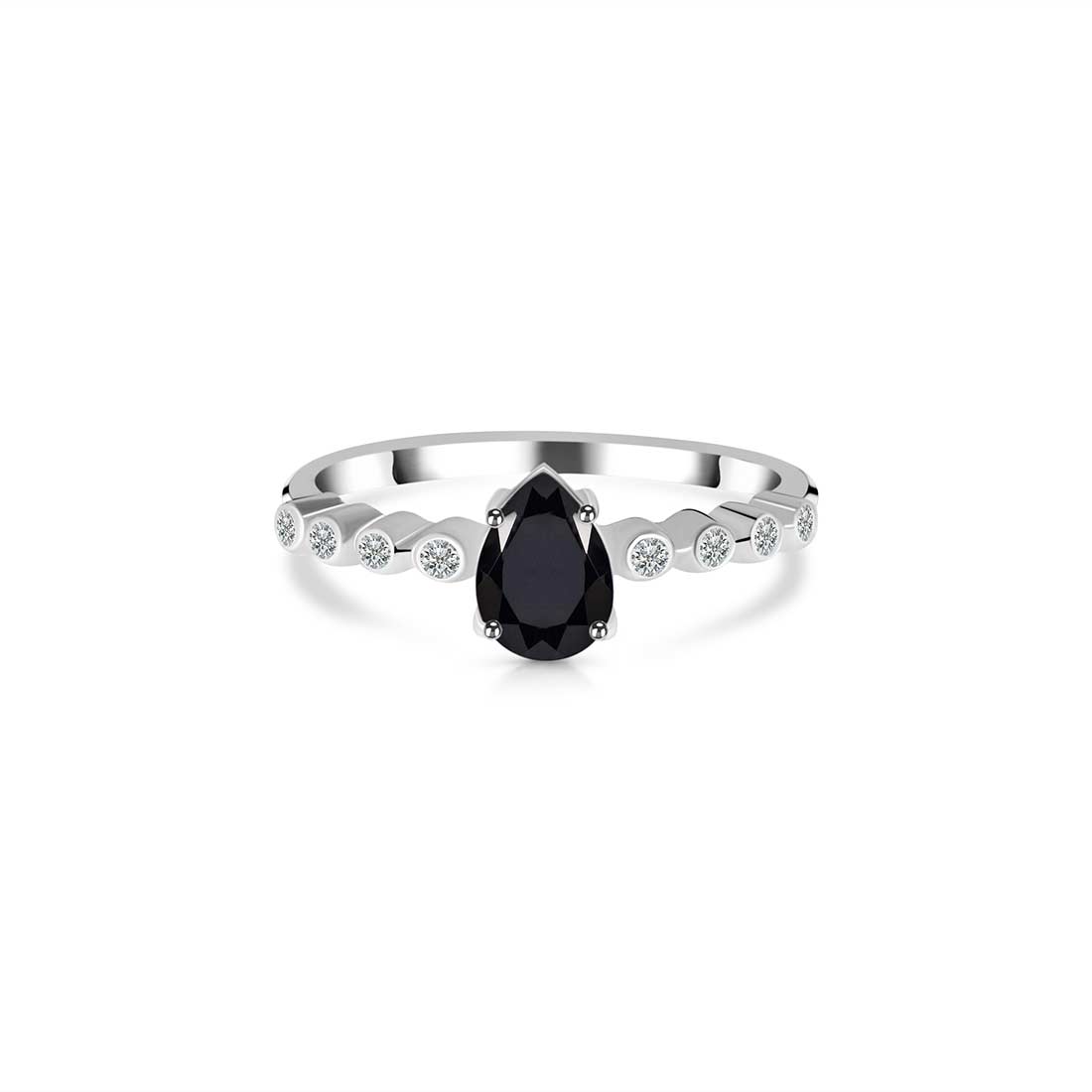 Black Tourmaline Ring-(BLS-SR-419D-W.)