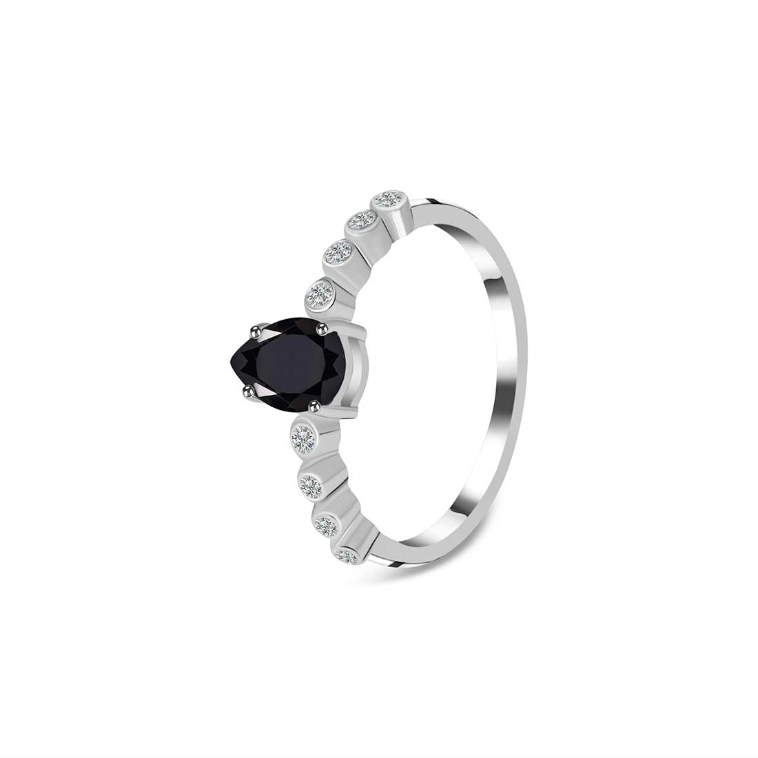 Black Tourmaline Ring-(BLS-SR-419D-W.)