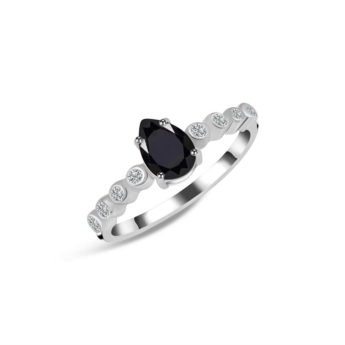 Black Tourmaline Ring-(BLS-SR-419D-W.)