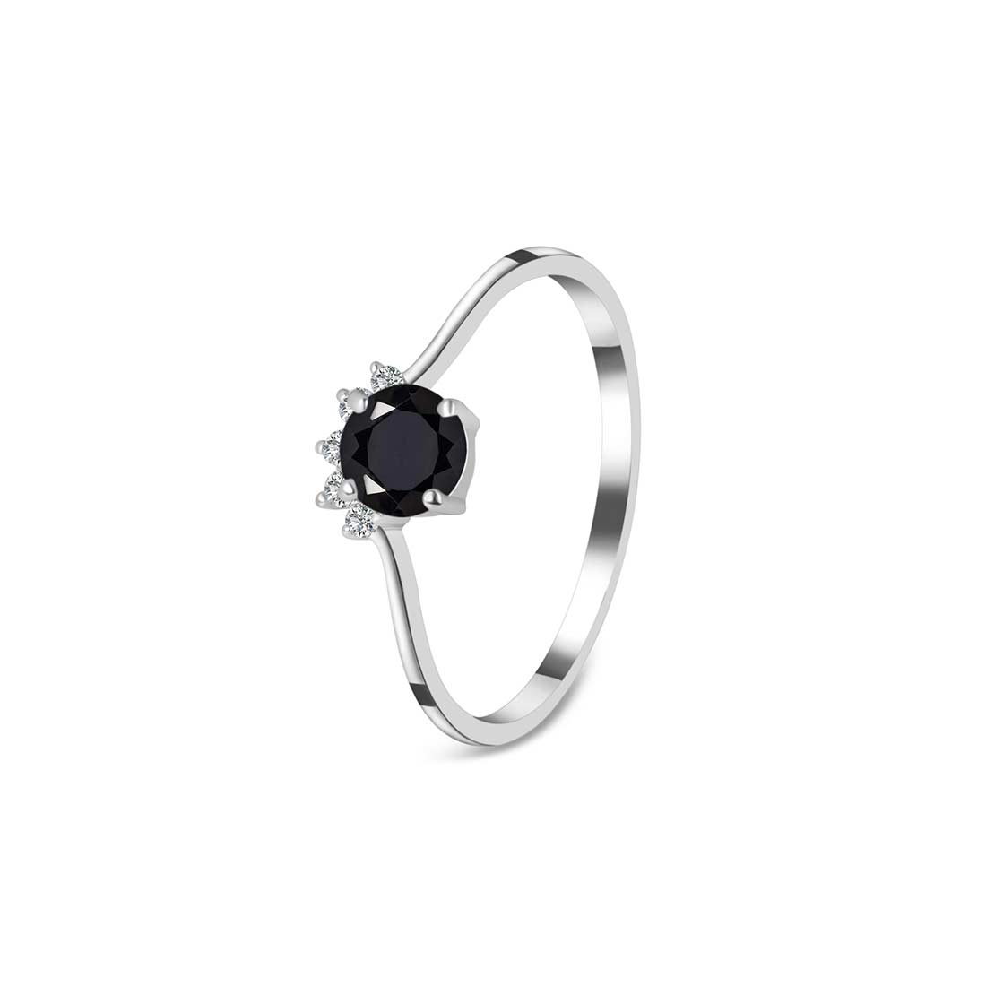 Black Tourmaline Ring-(BLS-SR-1942.)