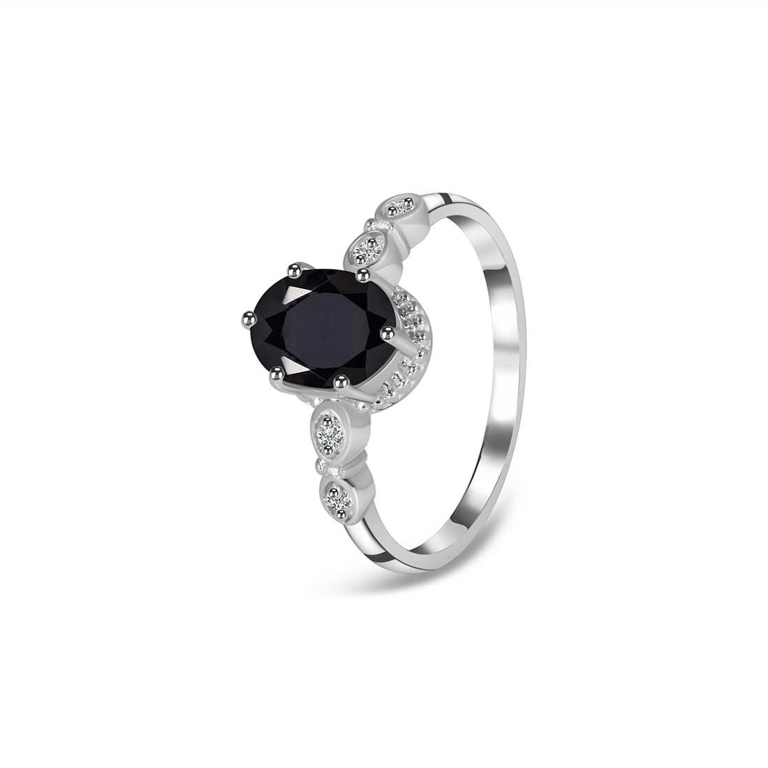 Black Tourmaline Ring-(BLS-SR-2182.)