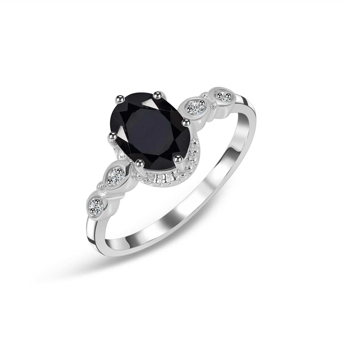 Black Tourmaline Ring-(BLS-SR-2182.)