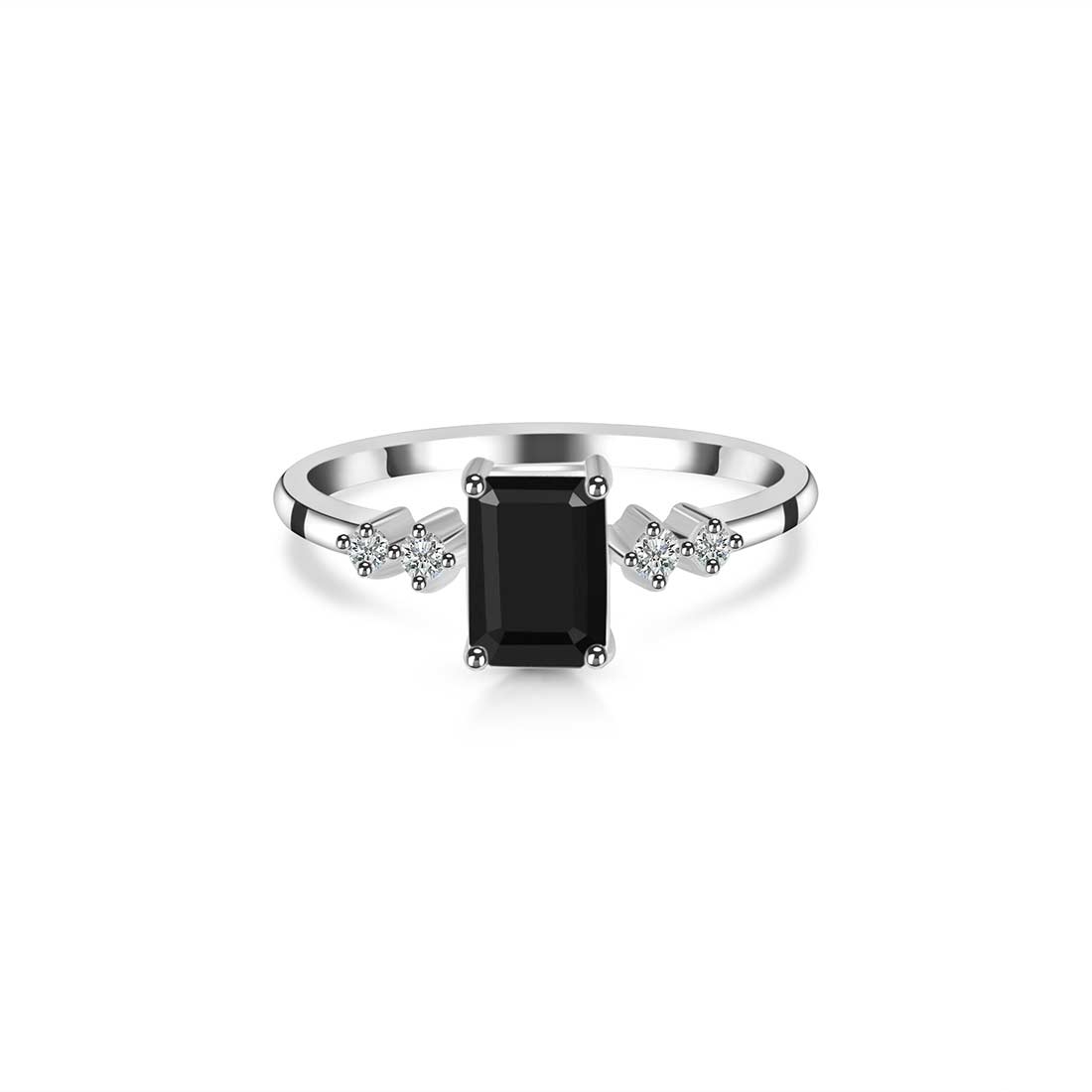 Black Tourmaline Ring-(BLS-SR-2187.)