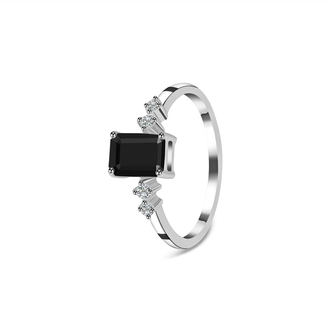 Black Tourmaline Ring-(BLS-SR-2187.)