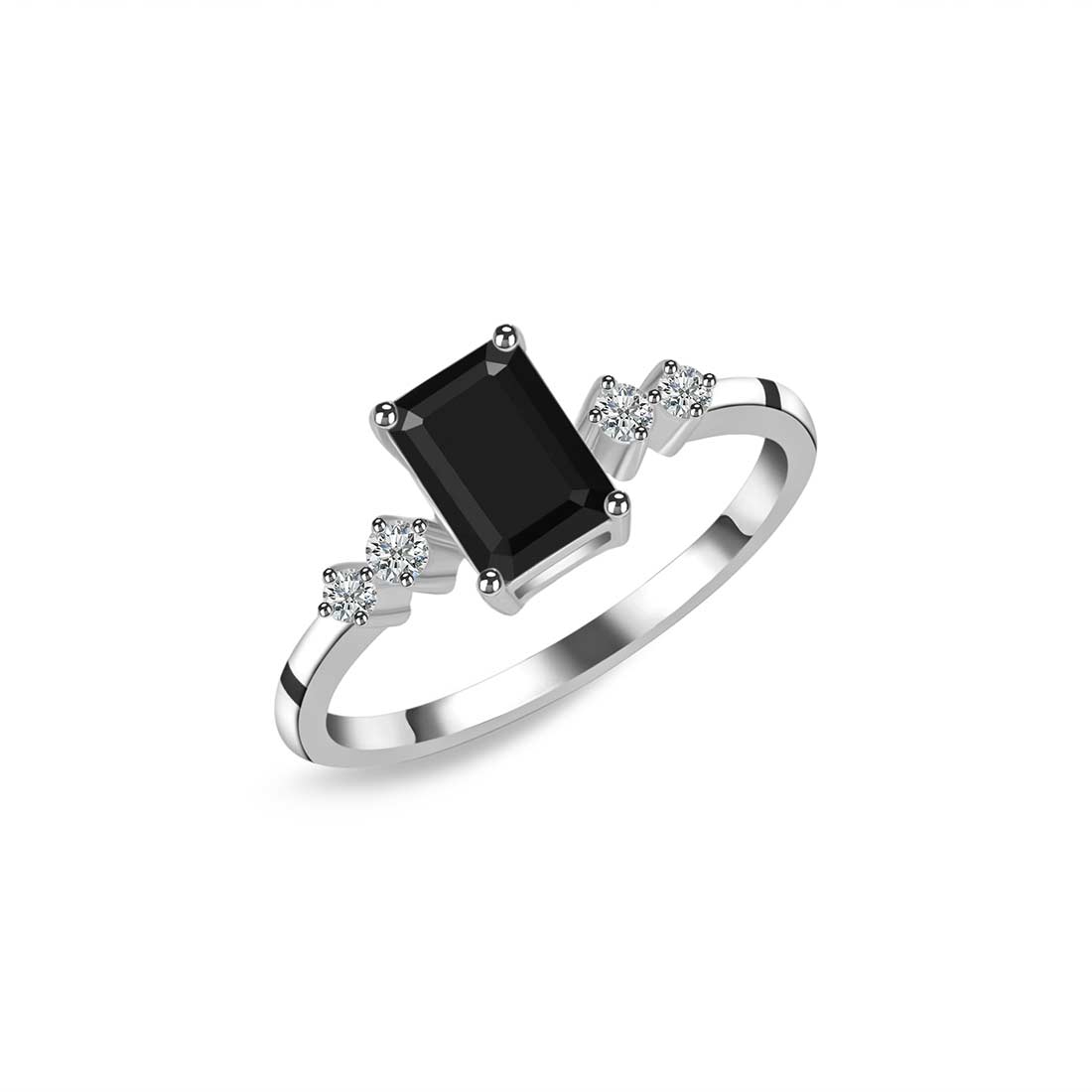 Black Tourmaline Ring-(BLS-SR-2187.)