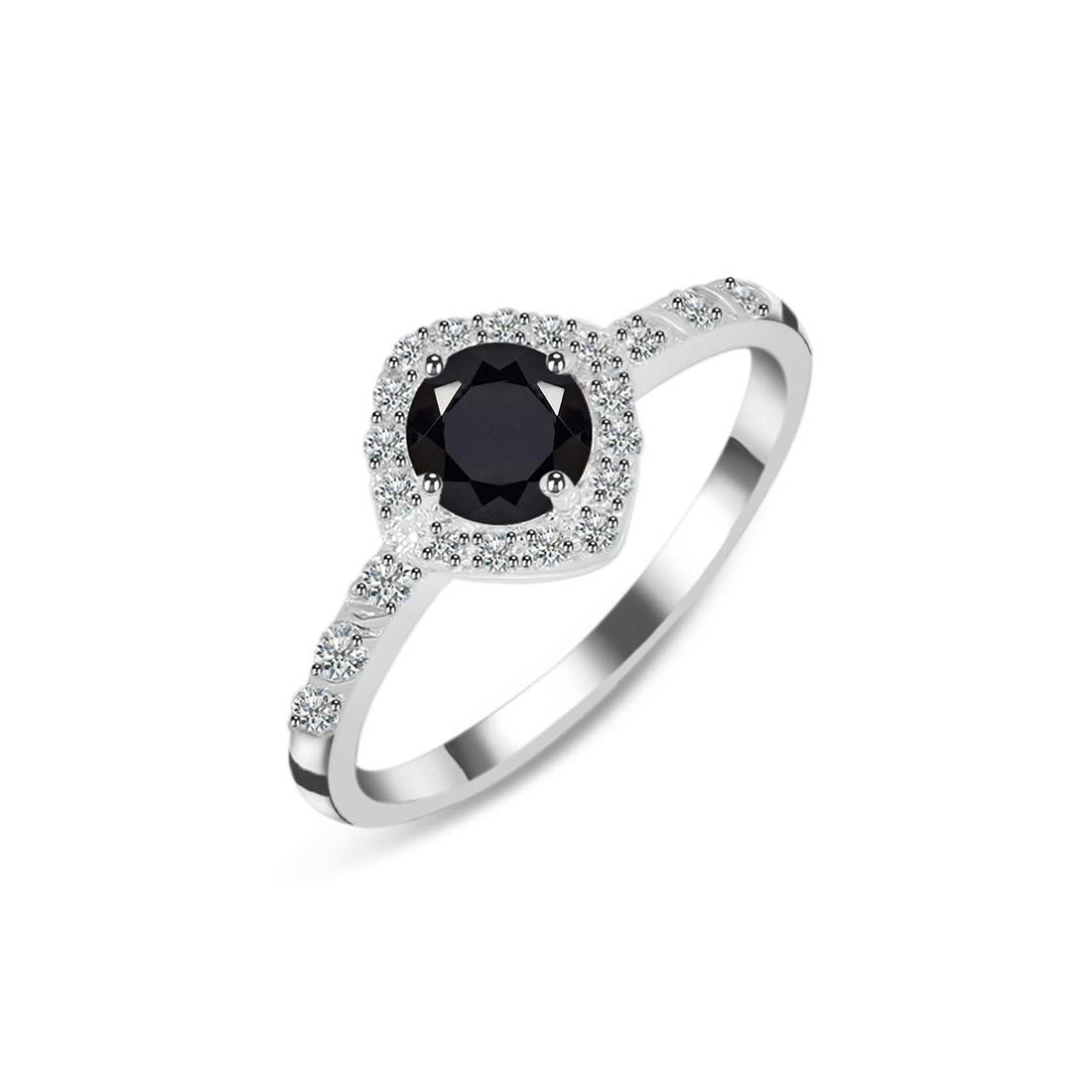 Black Tourmaline Ring-(BLS-SR-2260.)