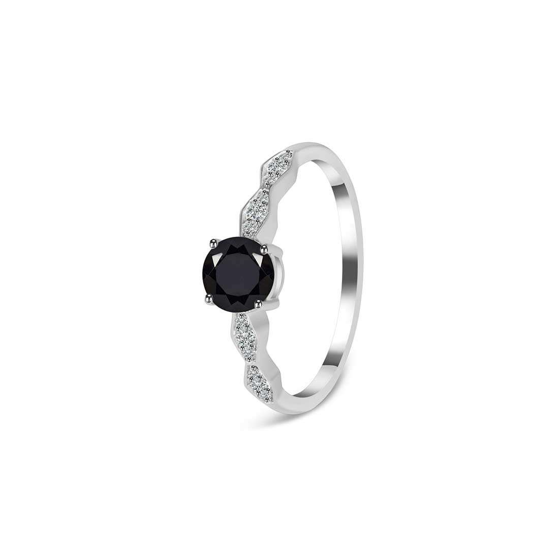 Black Tourmaline Ring-(BLS-SR-2288.)