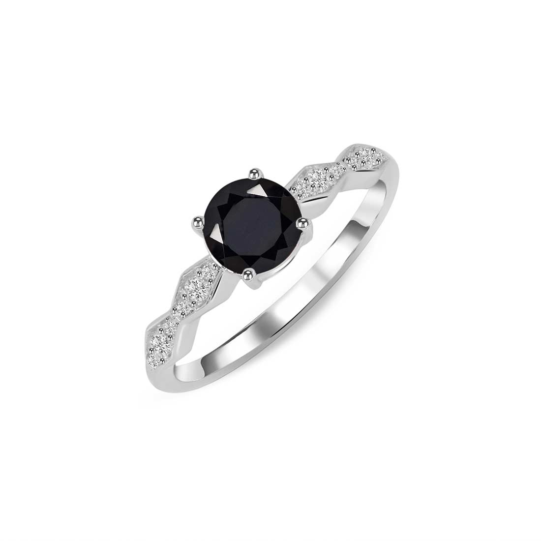 Black Tourmaline Ring-(BLS-SR-2288.)