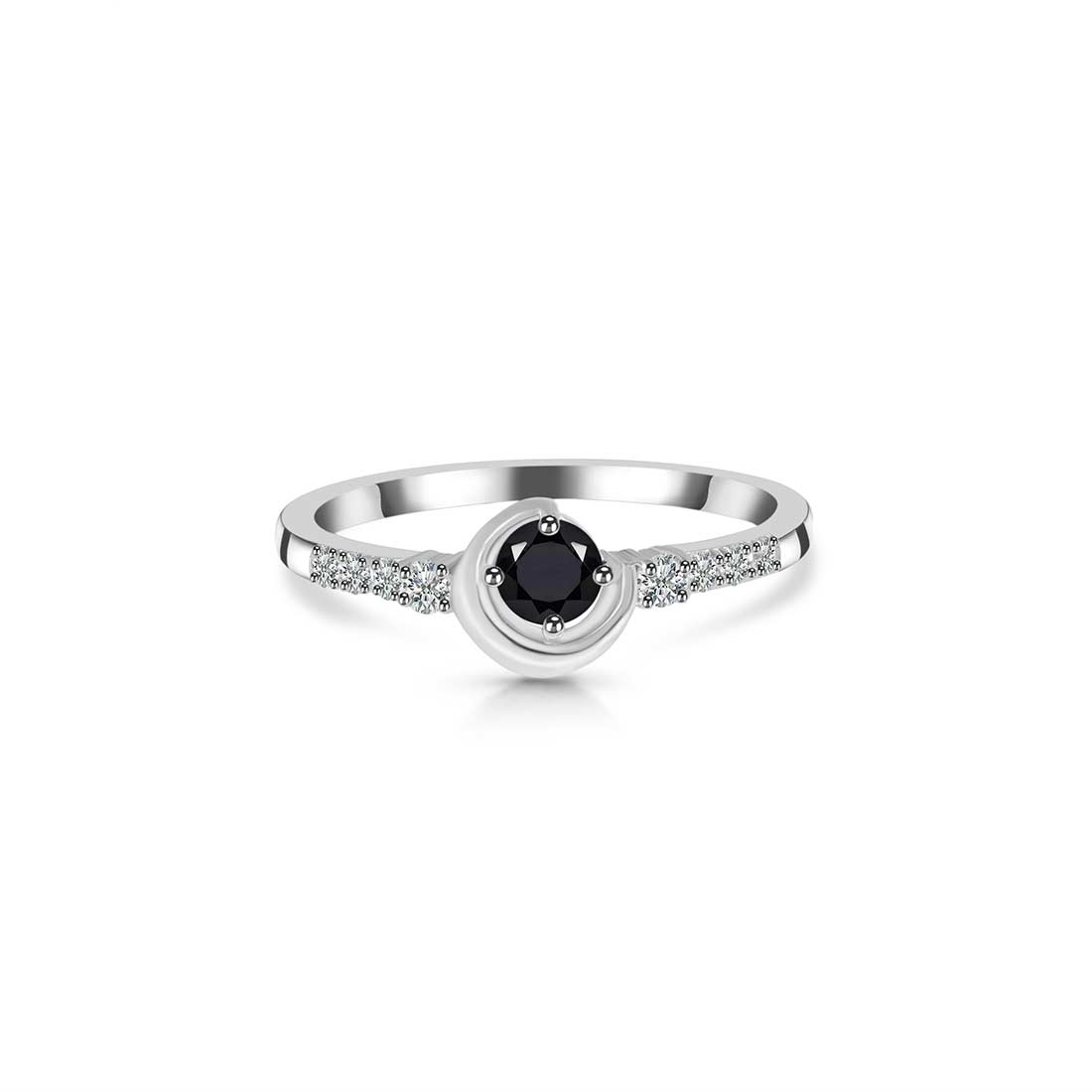 Black Tourmaline Ring-(BLS-SR-2292.)