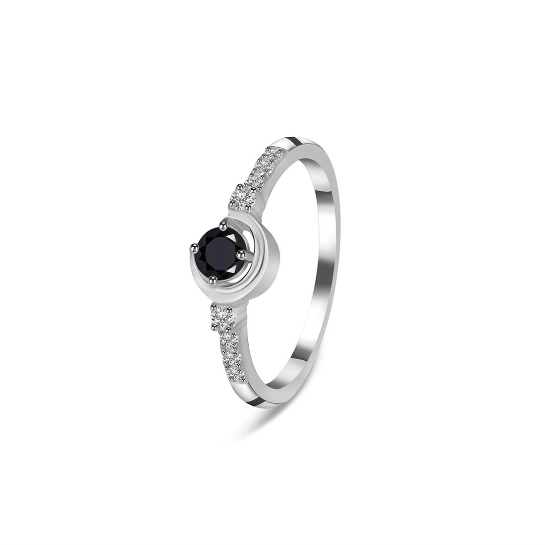 Black Tourmaline Ring-(BLS-SR-2292.)