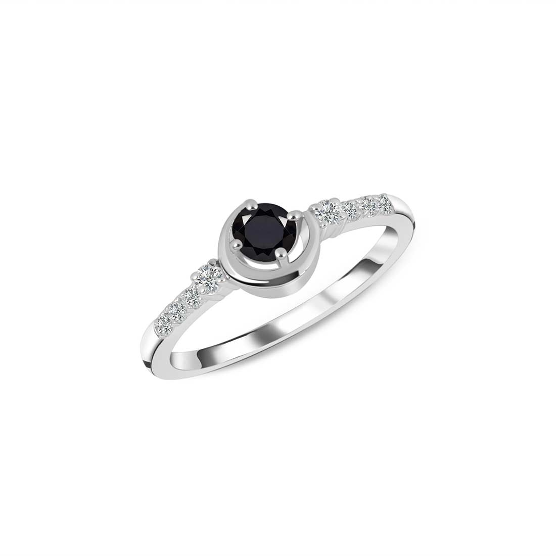 Black Tourmaline Ring-(BLS-SR-2292.)