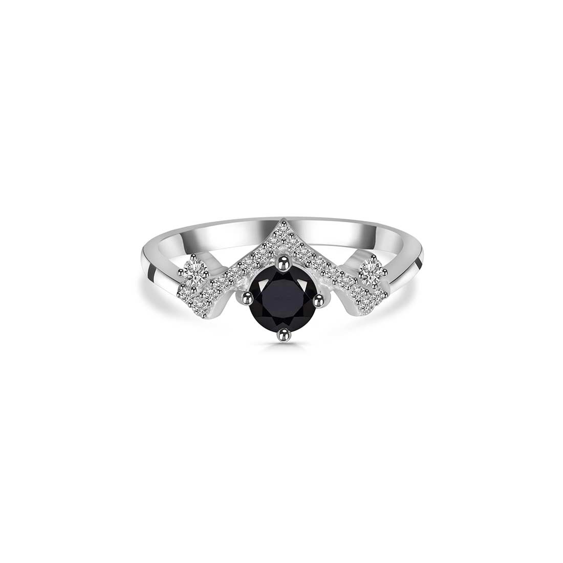 Black Tourmaline Ring-(BLS-SR-2296.)